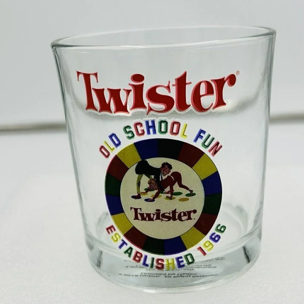 Hasbro Gaming Drinking Glass Set of 4 Twister Candy Land Scrabble Monopoly NIB